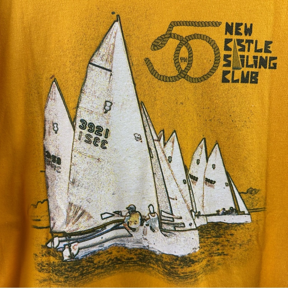 New Castle Sailing Club Thistle Racing Tee XL 100% Preshrunk Cotton